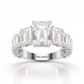 7.6 CT Emerald Shape Lab Diamond Ring